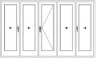 3 vantaux pliants coulissants + 2 vantaux pliants Menuiseries BERTHAUD 71