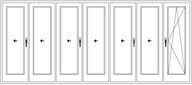 6 vantaux pliants coulissants + 1 vantail de service Menuiseries BERTHAUD 71